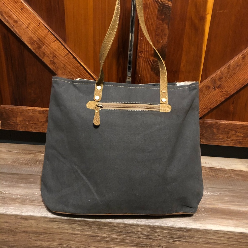 NWT Myra Bag Sunburned Hairon Stripe Canvas Tote - Picture 4 of 6